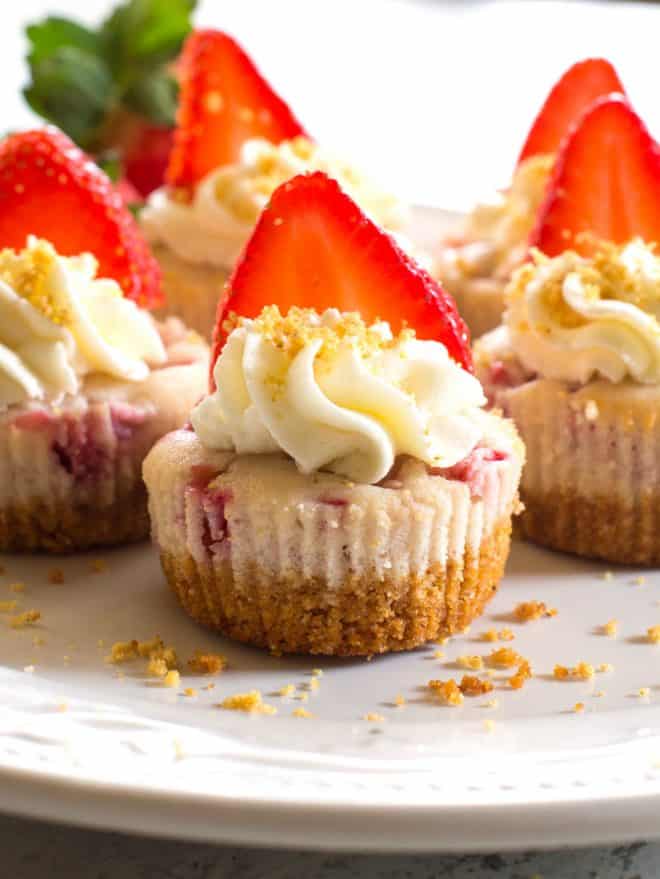 Cupcakes au cheesecake aux fraises
